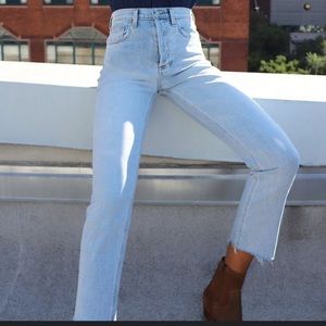 Denim Forum the Arlo High Rise Straight Jean